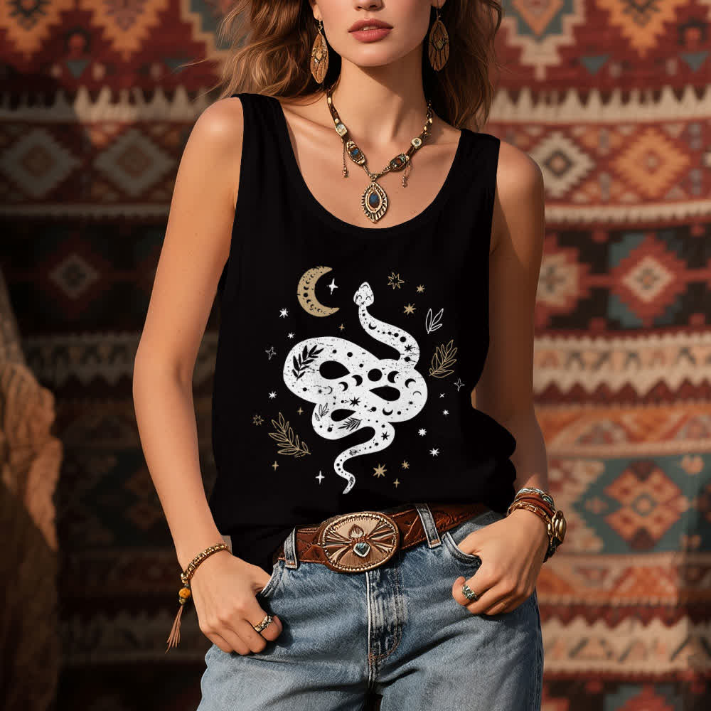 Débardeur Olivenorma motif serpent céleste pour femme - image 3
