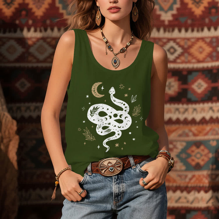 Débardeur Olivenorma motif serpent céleste pour femme - image 9