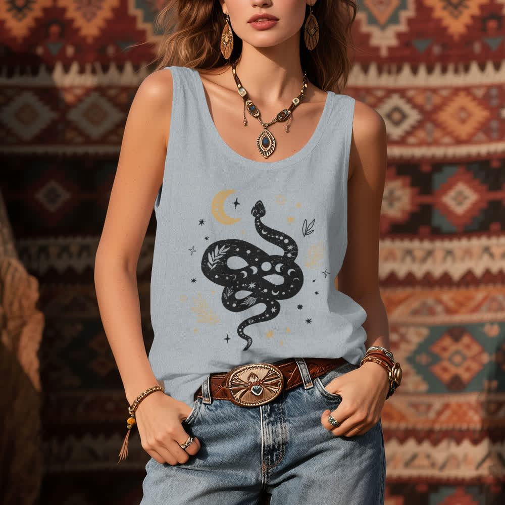 Débardeur Olivenorma motif serpent céleste pour femme - image 5