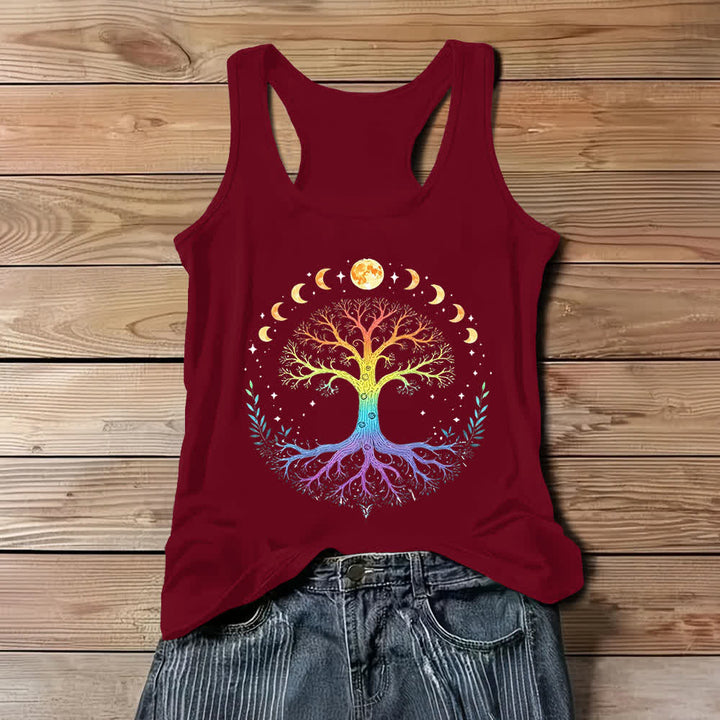 Débardeur ample et élastique Olivenorma motif arbre de vie - Rouge - 3XL - image 7
