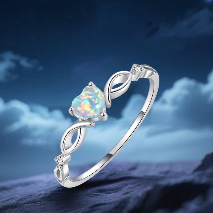 Olivenorma Cœur de Nyx - Bague Couronne d'Opale Éternelle - image 7