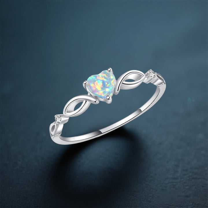 Olivenorma Cœur de Nyx - Bague Couronne d'Opale Éternelle - image 5
