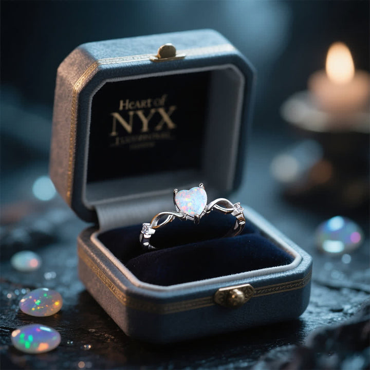 Olivenorma Cœur de Nyx - Bague Couronne d'Opale Éternelle - image 4