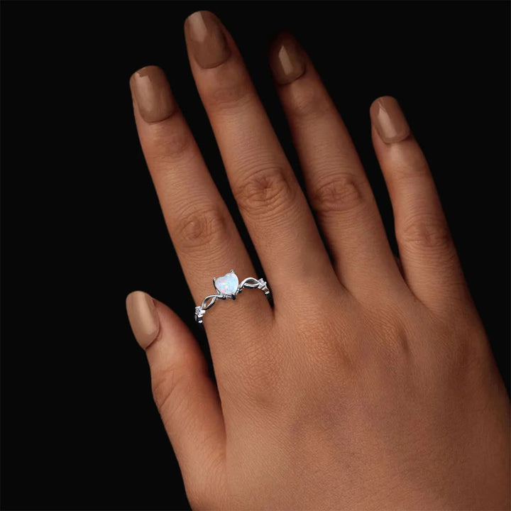 Olivenorma Cœur de Nyx - Bague Couronne d'Opale Éternelle - image 2