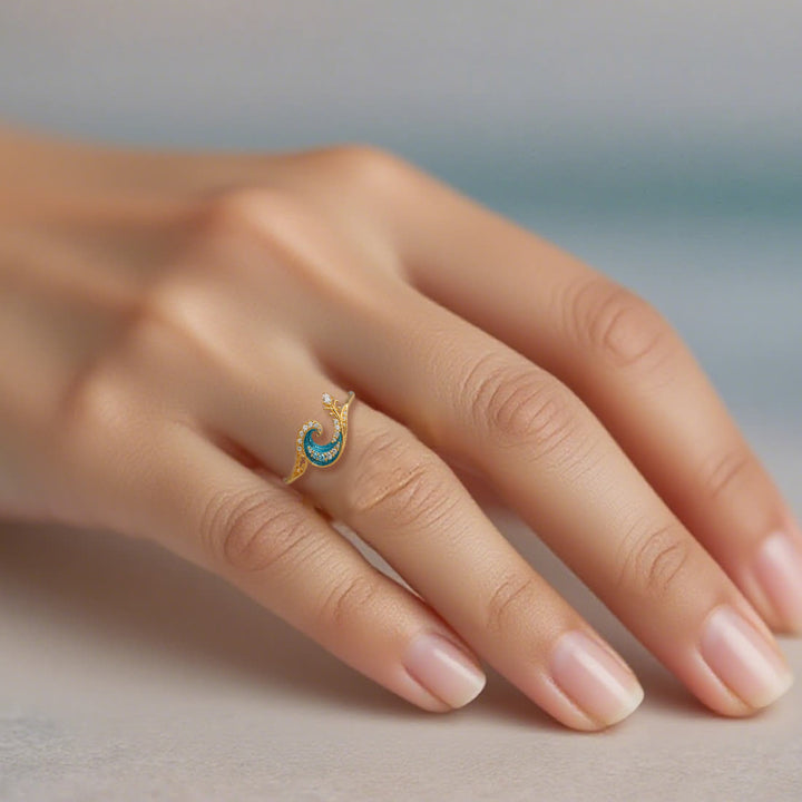 Olivenorma Elysian Tides – Boucles d'oreilles, collier et bague The Ocean Secret Wave - image 2
