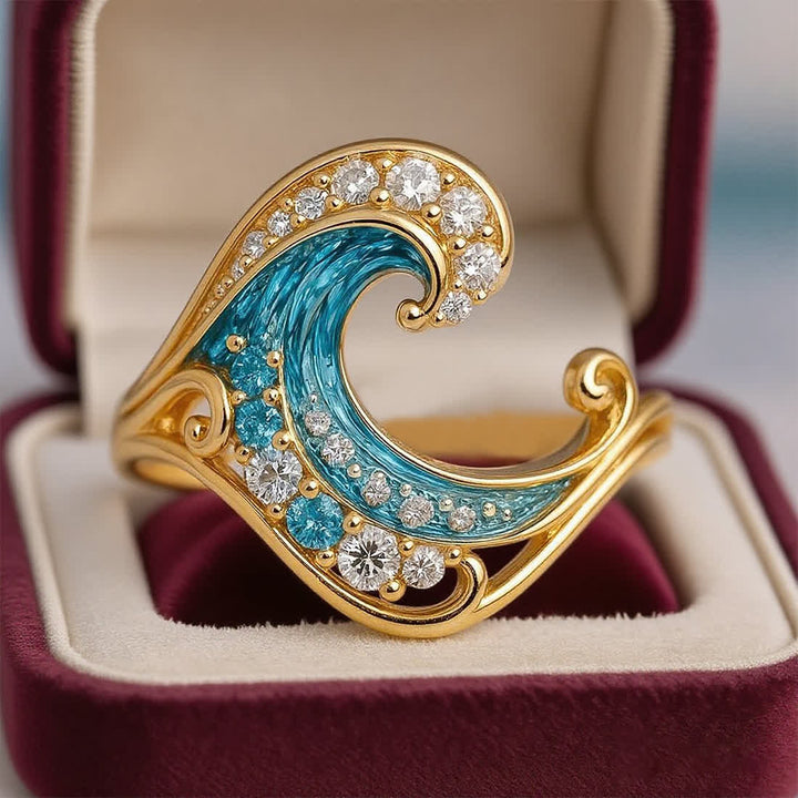 Olivenorma Elysian Tides – Boucles d'oreilles, collier et bague The Ocean Secret Wave - image 4