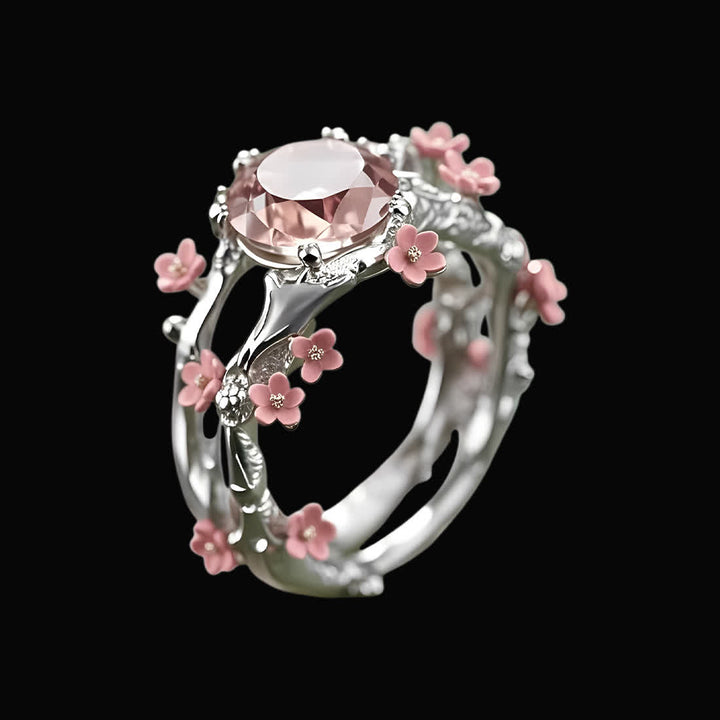 Bague en quartz rose Olivenorma Enchanted Sakura Grove - Couleur argent - États-Unis 10 - image 7