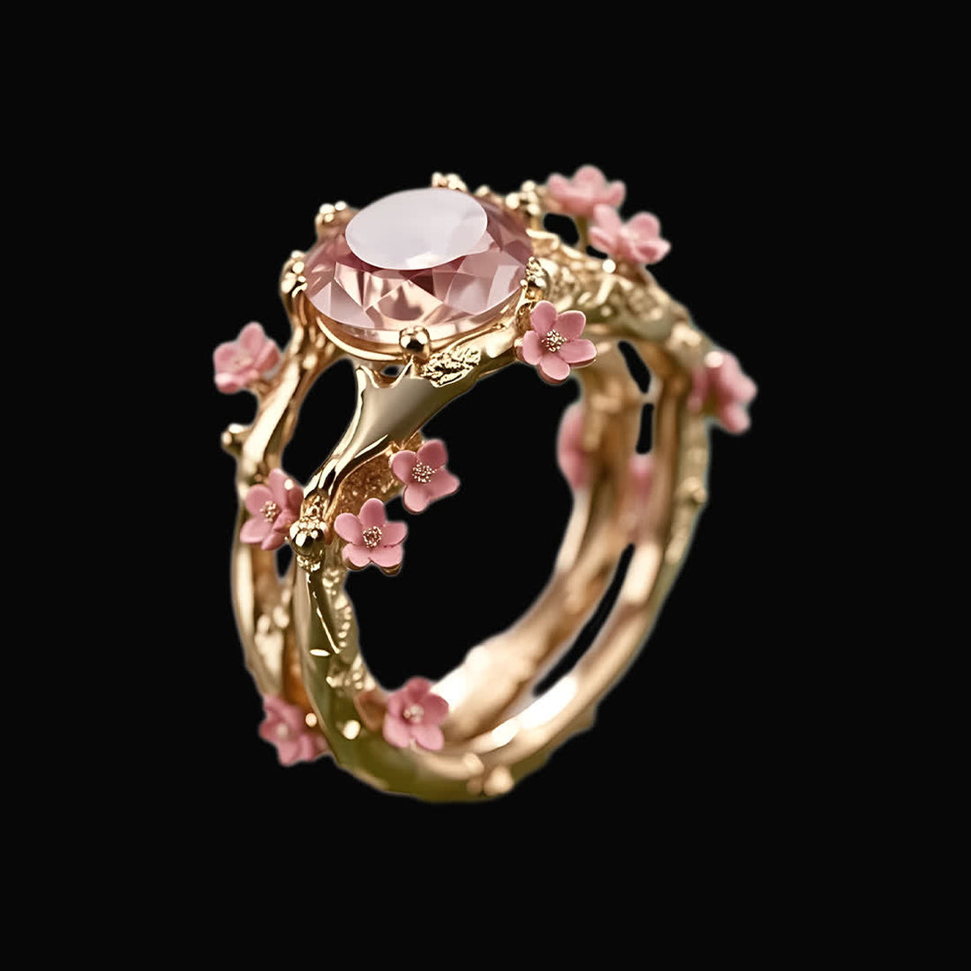 Bague en quartz rose Olivenorma Enchanted Sakura Grove - image 6