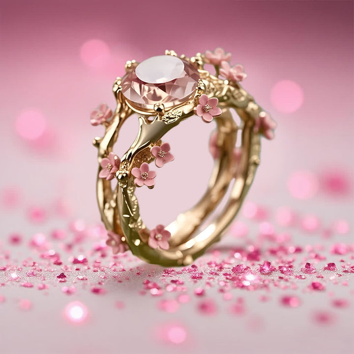 Bague en quartz rose Olivenorma Enchanted Sakura Grove - image 3
