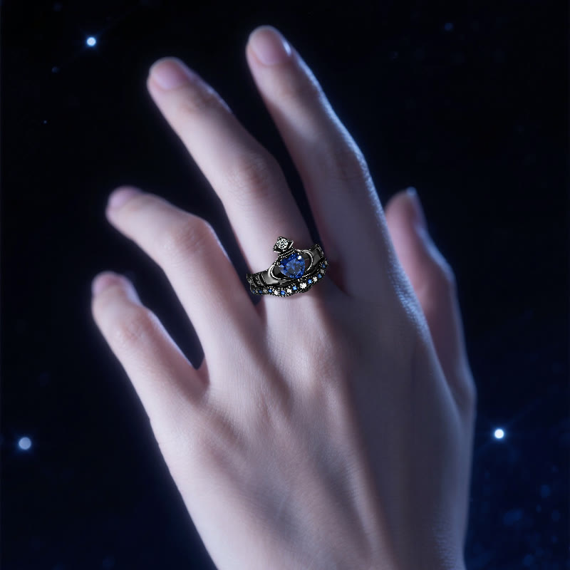 Bague d'amour en saphir cœur de Pluton Olivenorma - image 2