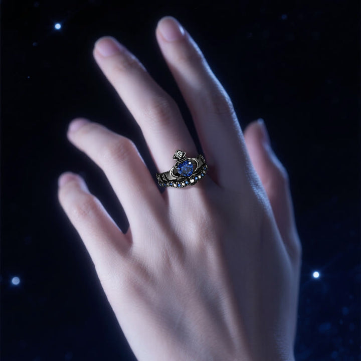 Bague d'amour en saphir cœur de Pluton Olivenorma - image 2