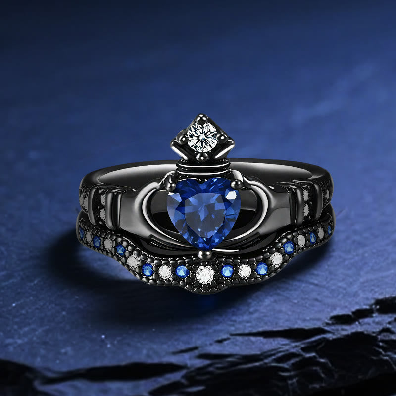 Bague d'amour en saphir cœur de Pluton Olivenorma - États-Unis 11 - image 1