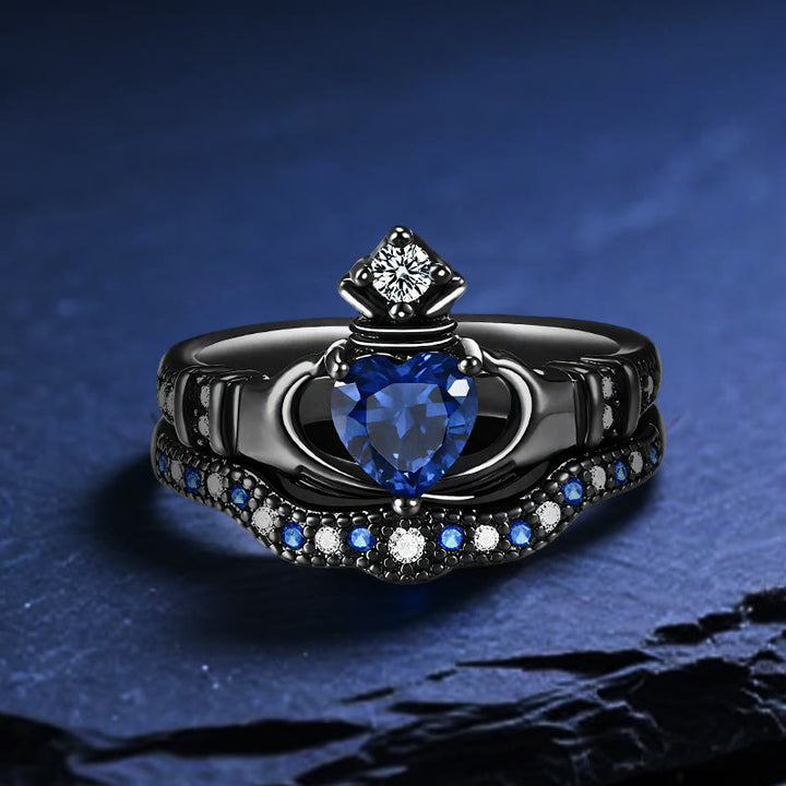 Bague d'amour en saphir cœur de Pluton Olivenorma - États-Unis 11 - image 1