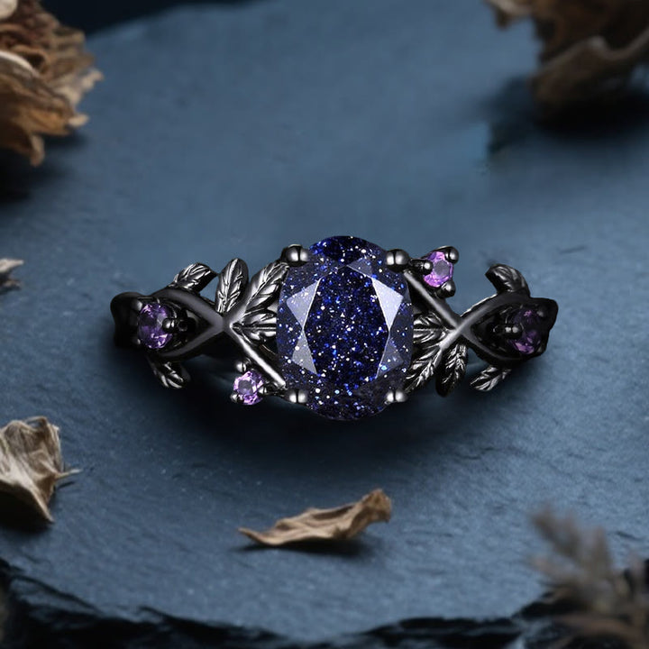 Bague en grès bleu pailleté Olivenorma Persephone's Vine - États-Unis 10 - image 1