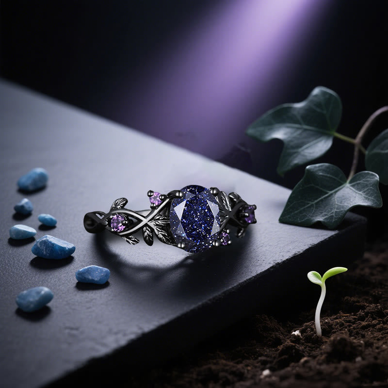 Bague en grès bleu pailleté Olivenorma Persephone's Vine - image 4