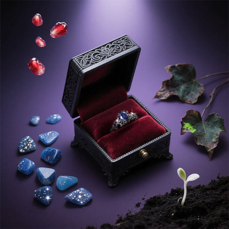 Bague en grès bleu pailleté Olivenorma Persephone's Vine - image 3