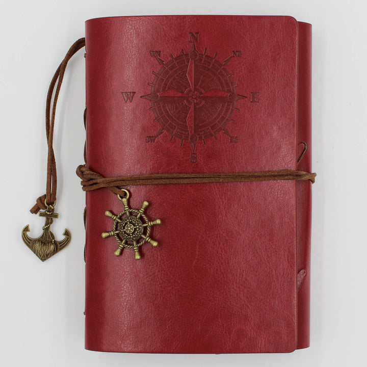 Journal avec couverture en cuir vintage Olivenorma - Rouge foncé - image 16