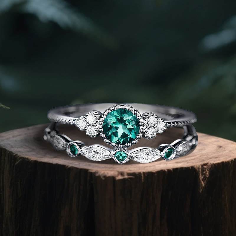 Bague Duo Nemesis Olivenorma - Émeraude - États-Unis 10 - image 1