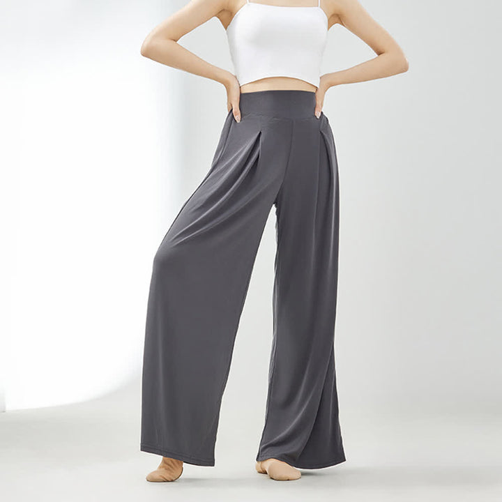 Pantalon large drapé en rayonne cuprammonium et yoga Olivenorma - image 4