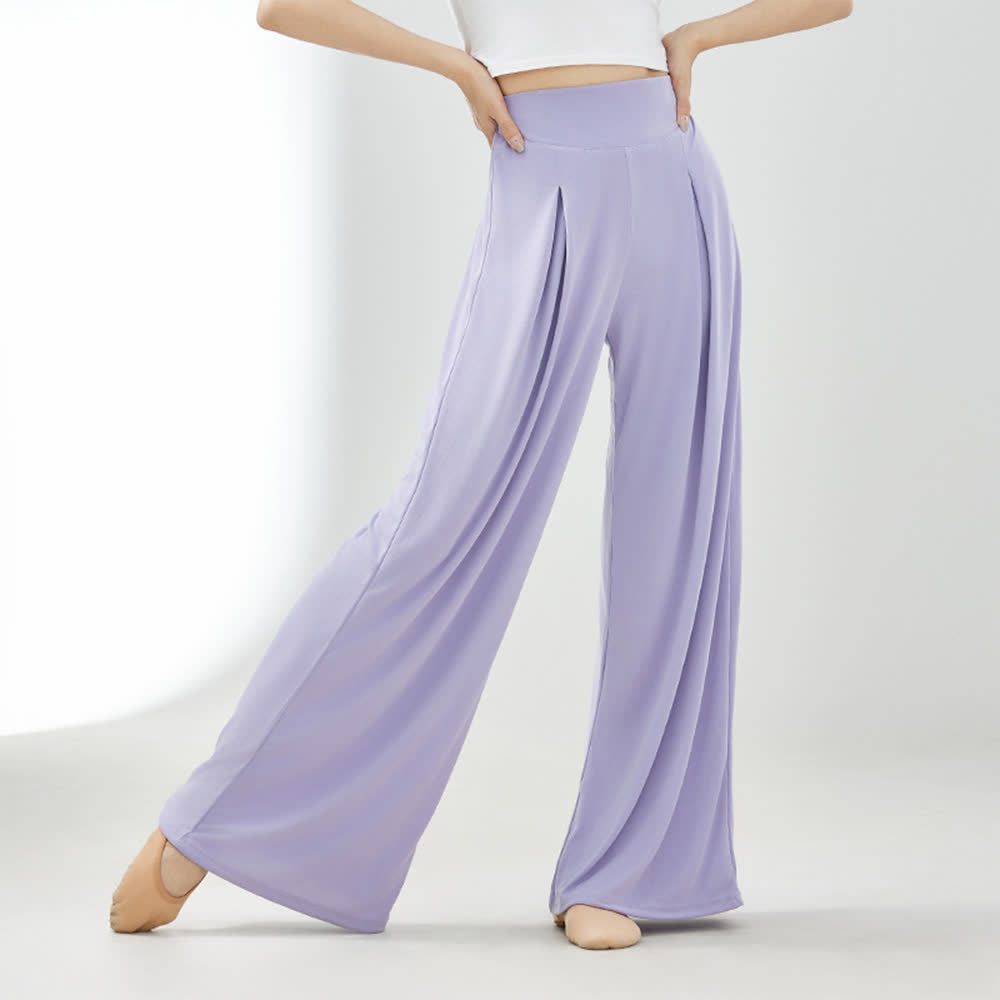Pantalon large drapé en rayonne cuprammonium et yoga Olivenorma - Violet - XL - image 8