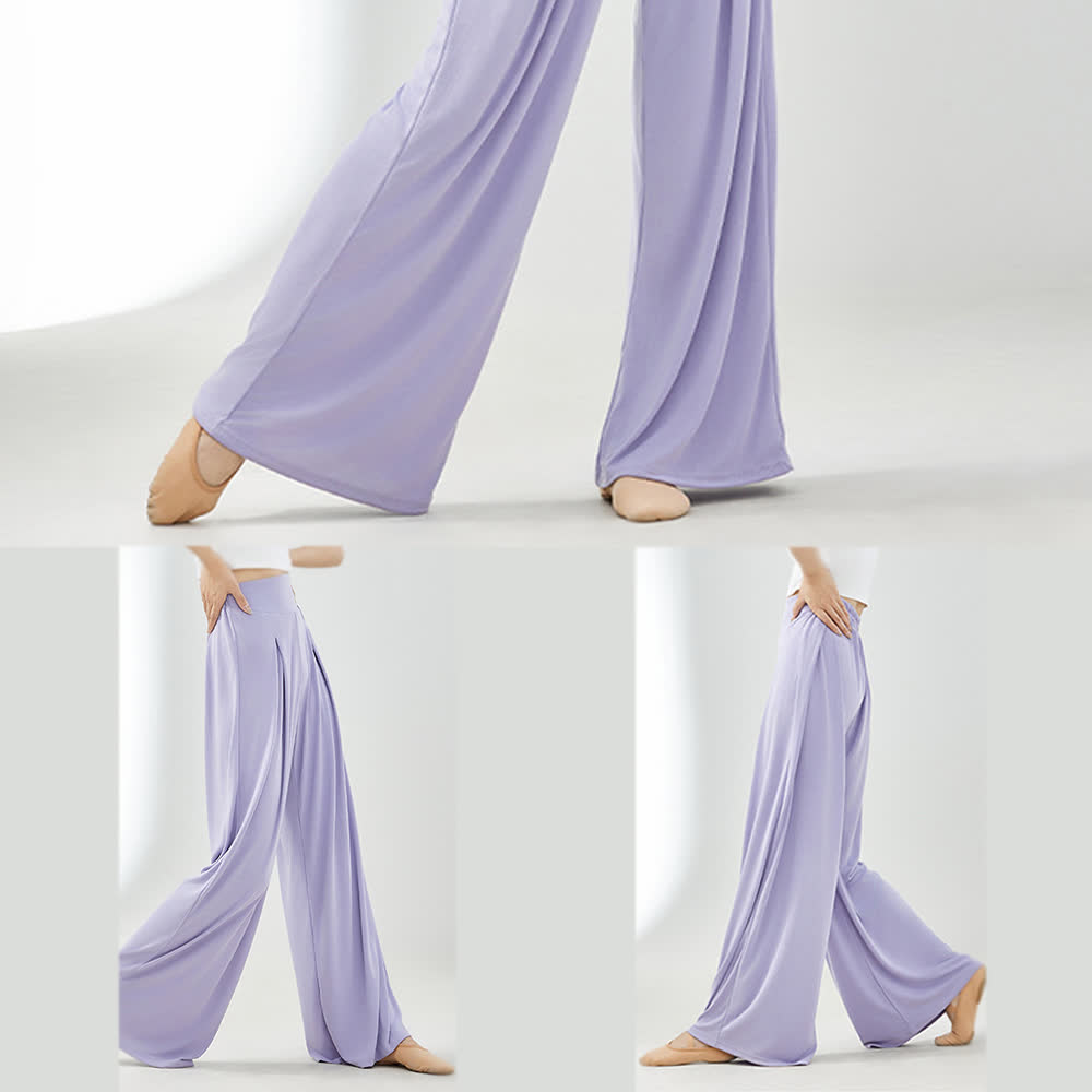 Pantalon large drapé en rayonne cuprammonium et yoga Olivenorma - image 9