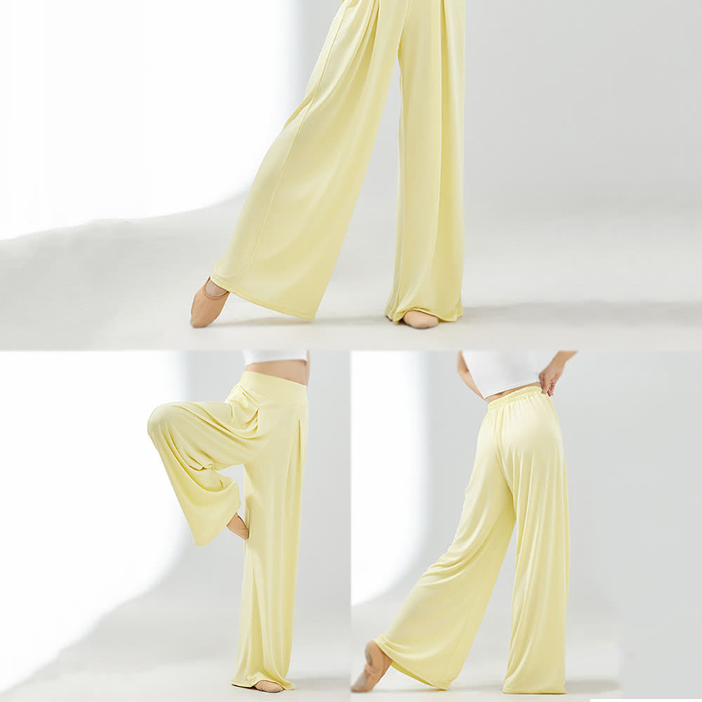 Pantalon large drapé en rayonne cuprammonium et yoga Olivenorma - image 1