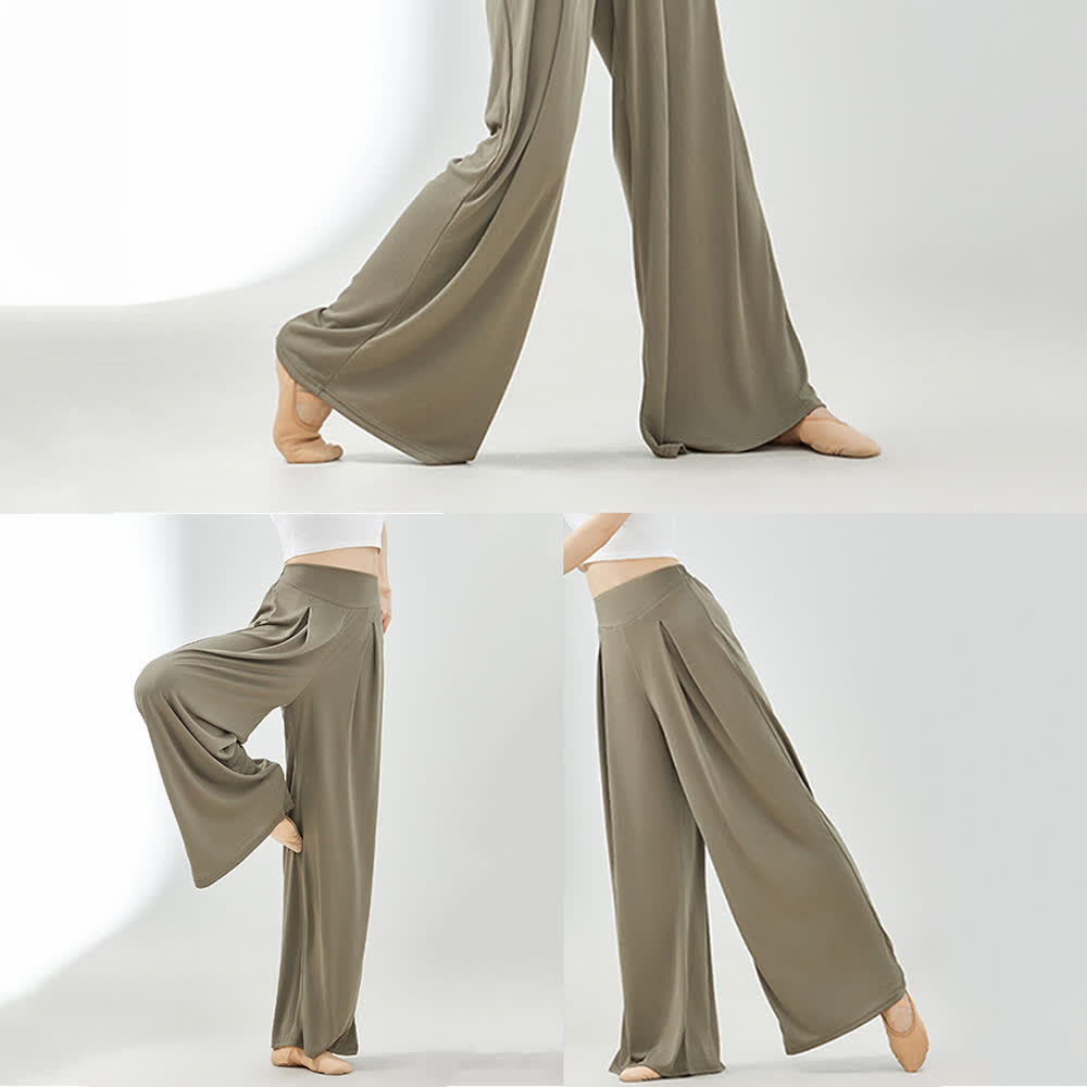 Pantalon large drapé en rayonne cuprammonium et yoga Olivenorma - image 12