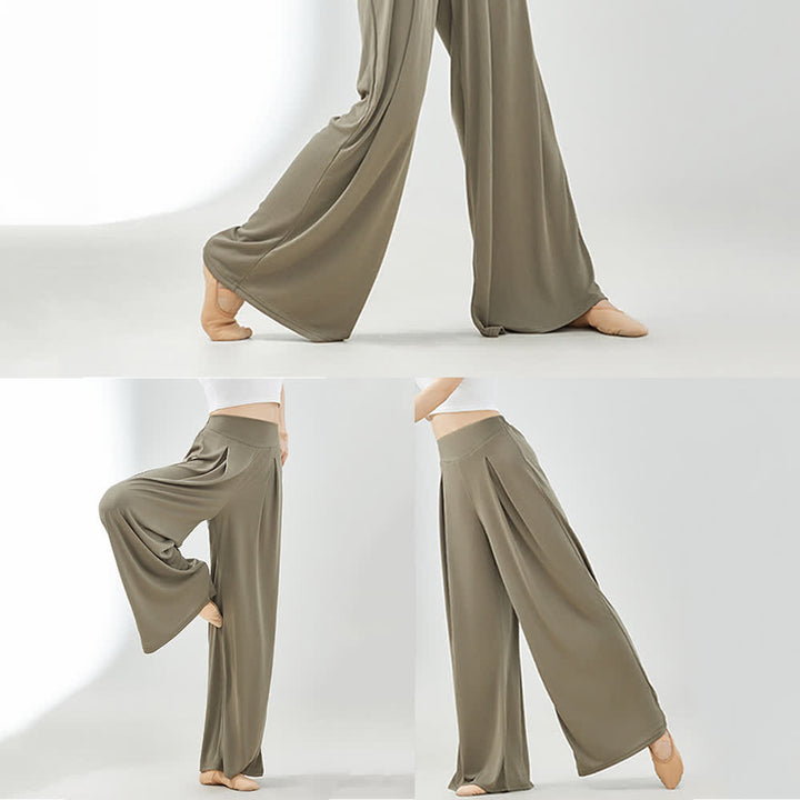 Pantalon large drapé en rayonne cuprammonium et yoga Olivenorma - image 12