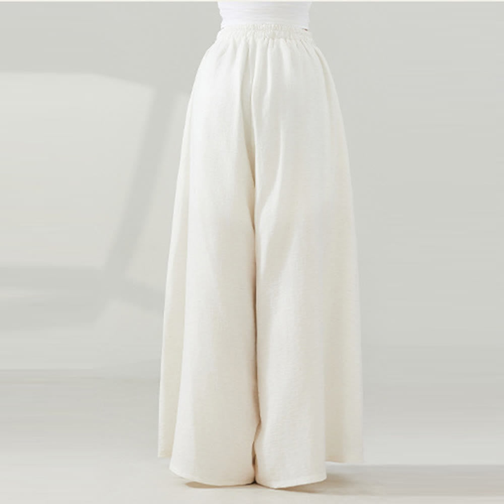 Pantalon de yoga évasé à jambes larges en viscose drapée Olivenorma - image 1