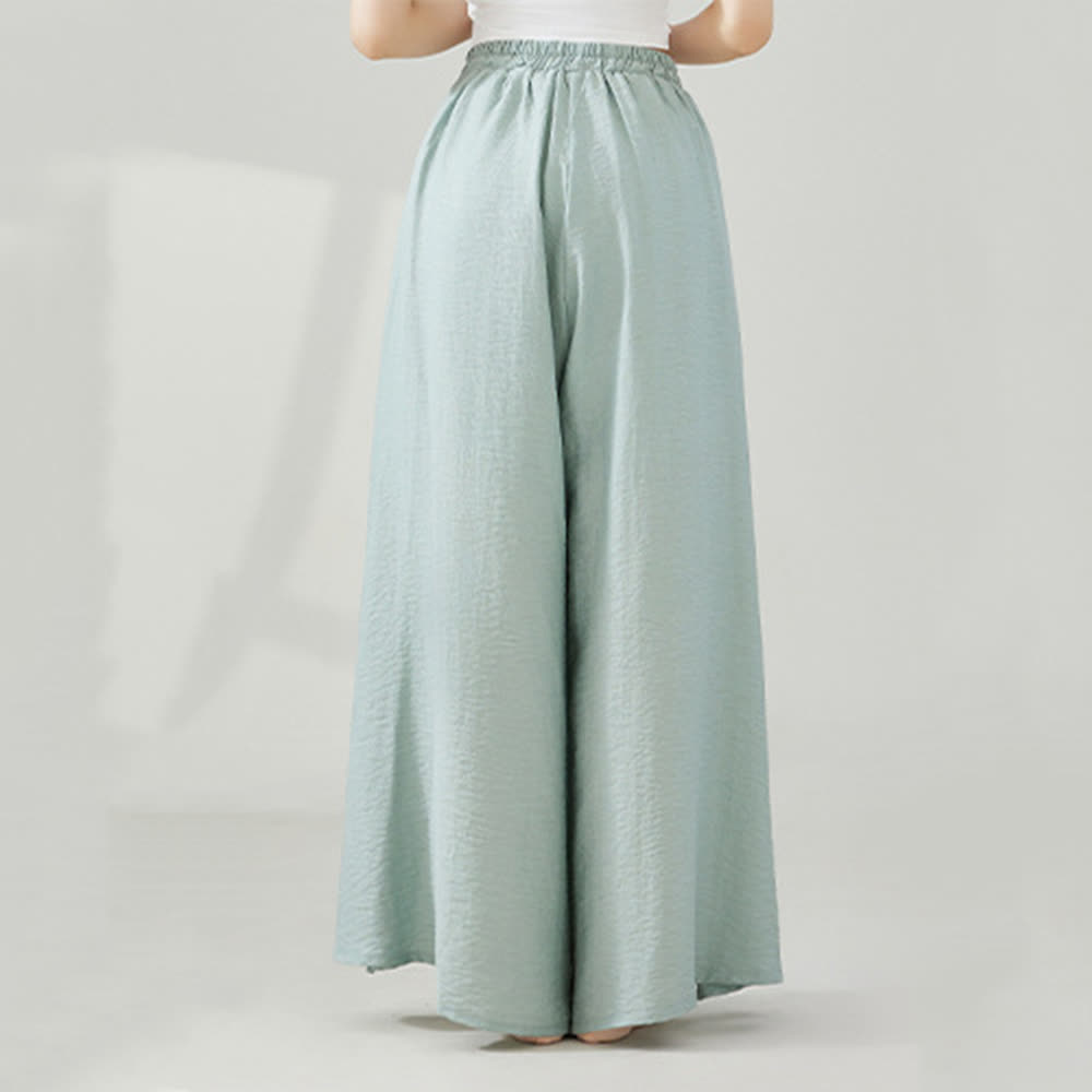 Pantalon de yoga évasé à jambes larges en viscose drapée Olivenorma - image 10