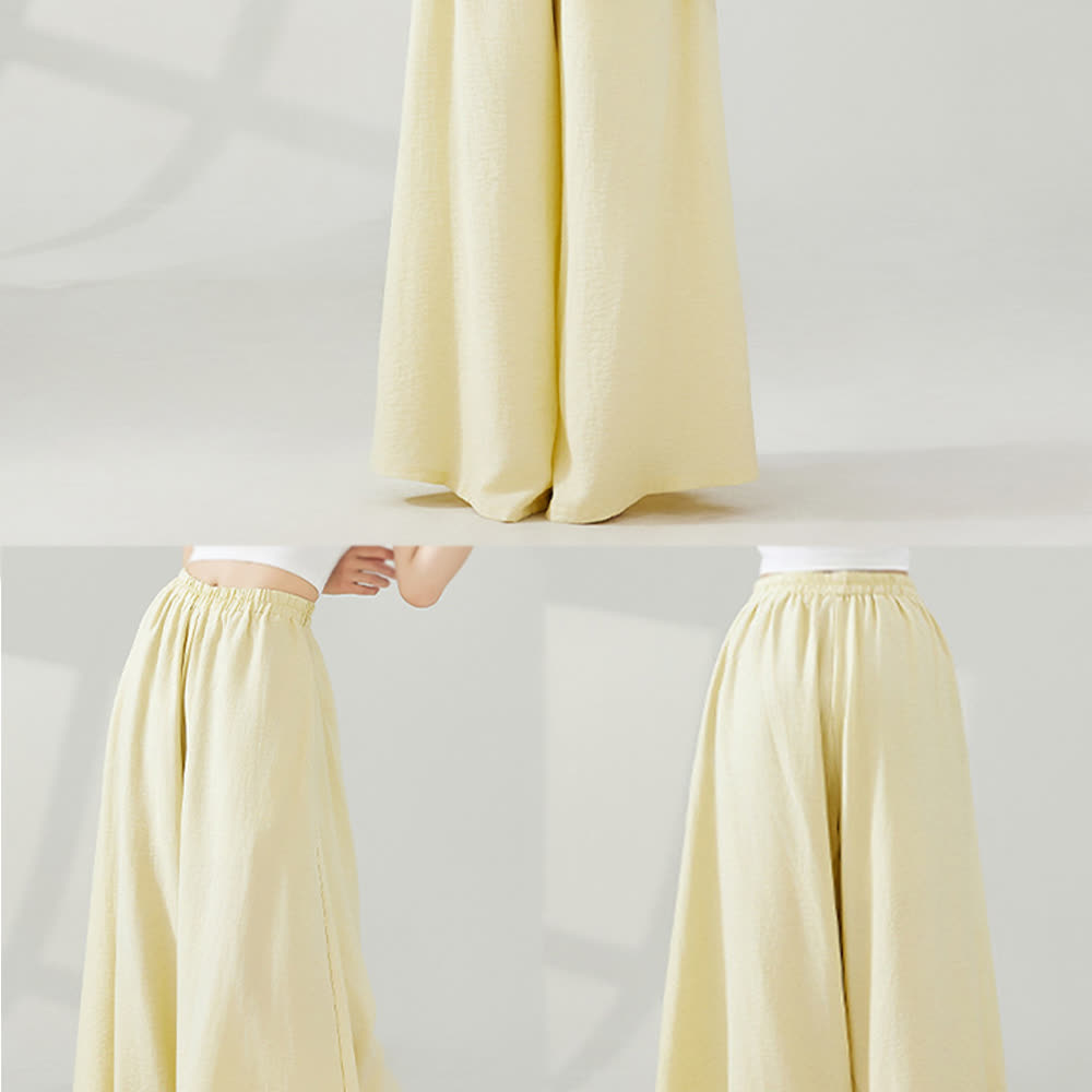 Pantalon de yoga évasé à jambes larges en viscose drapée Olivenorma - image 9