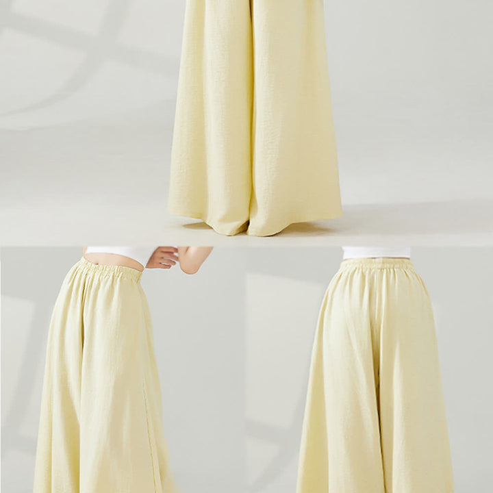 Pantalon de yoga évasé à jambes larges en viscose drapée Olivenorma - image 9