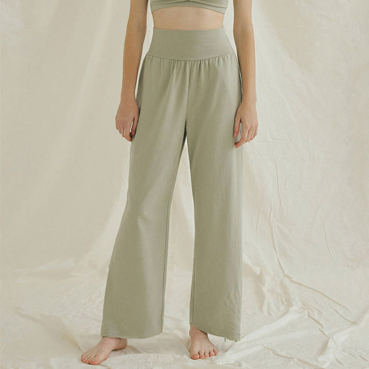 Pantalon de survêtement ample taille haute Olivenormafor, pantalon de yoga à jambes larges - image 15