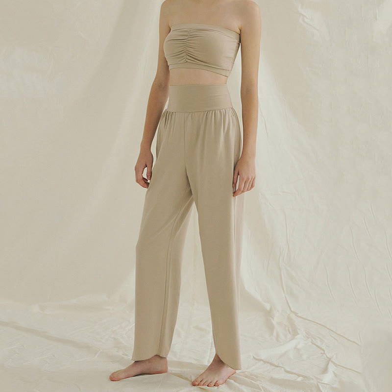 Pantalon de survêtement ample taille haute Olivenormafor, pantalon de yoga à jambes larges - image 22