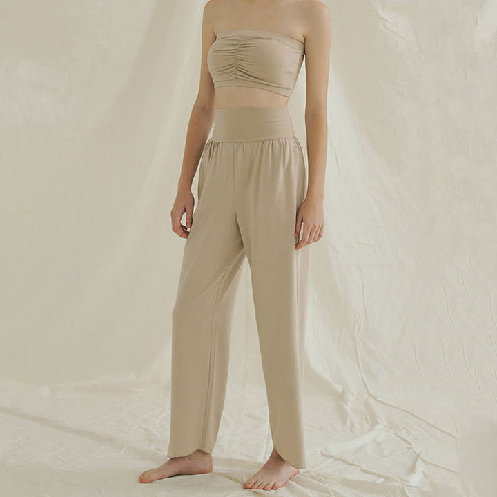 Pantalon de survêtement ample taille haute Olivenormafor, pantalon de yoga à jambes larges - image 22