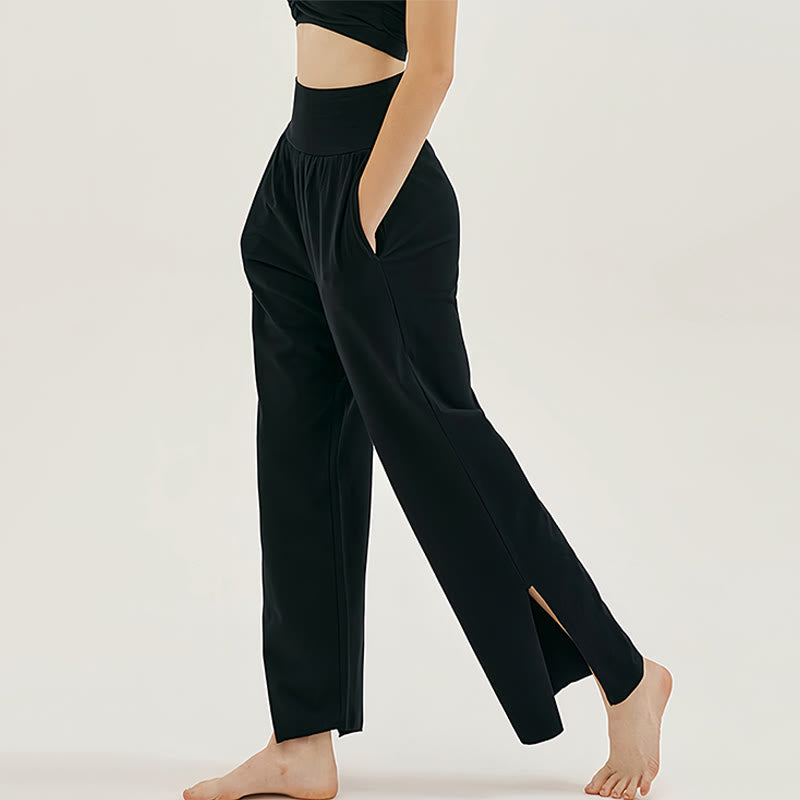 Pantalon de survêtement ample taille haute Olivenormafor, pantalon de yoga à jambes larges - image 10