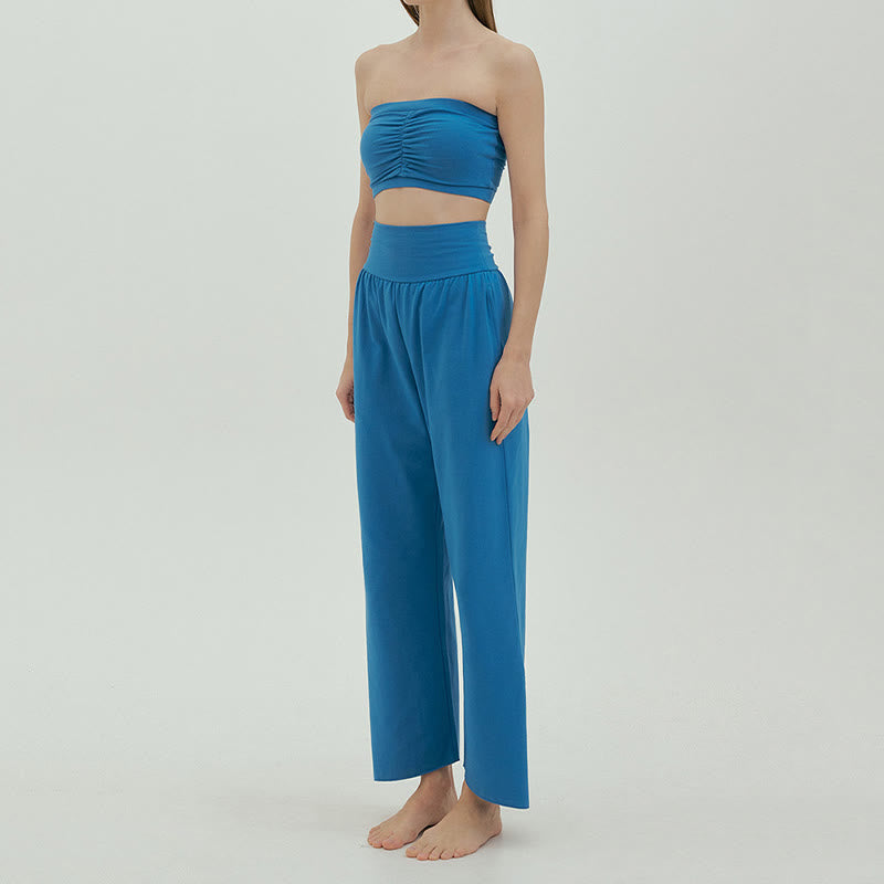 Pantalon de survêtement ample taille haute Olivenormafor, pantalon de yoga à jambes larges - image 27