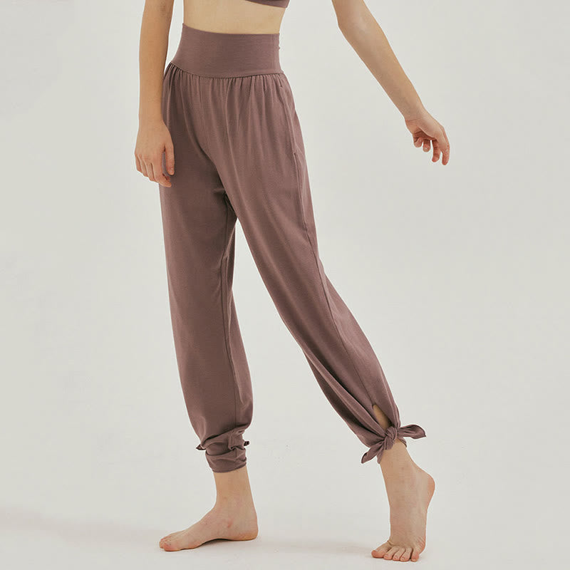 Pantalon de survêtement ample taille haute Olivenormafor, pantalon de yoga à jambes larges - image 4