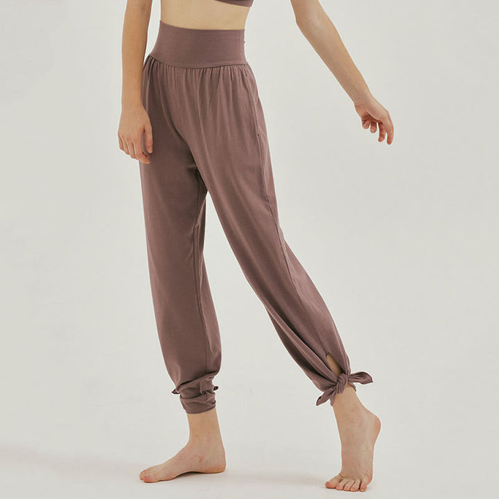 Pantalon de survêtement ample taille haute Olivenormafor, pantalon de yoga à jambes larges - image 4