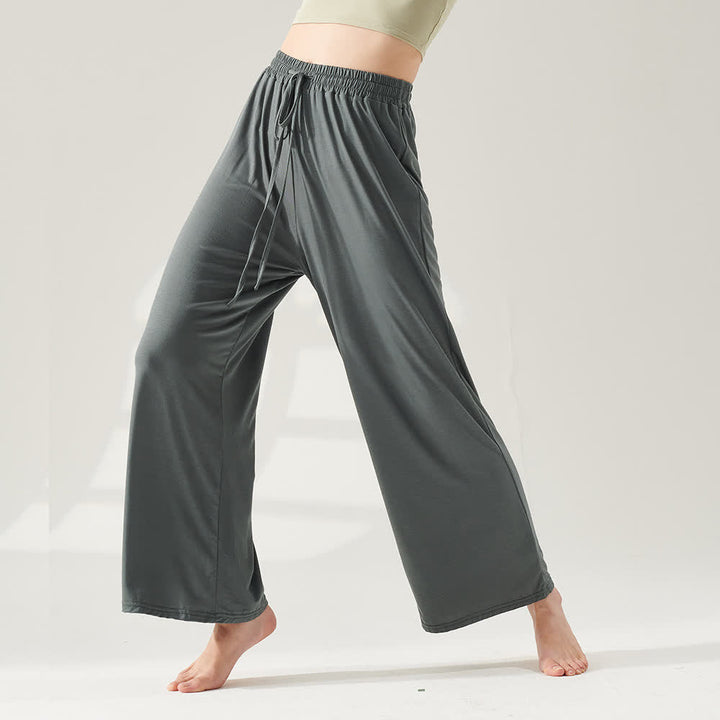 Pantalon de yoga Olivenorma Modal coupe droite et jambe large - image 12