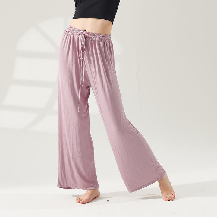 Pantalon de yoga Olivenorma Modal coupe droite et jambe large - image 8