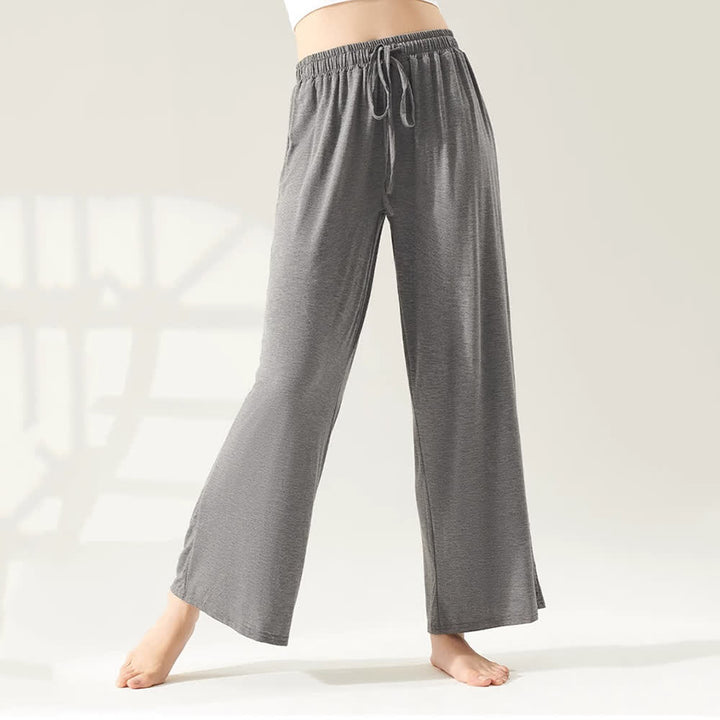 Pantalon de yoga Olivenorma Modal coupe droite et jambe large - Gris - XL - image 2
