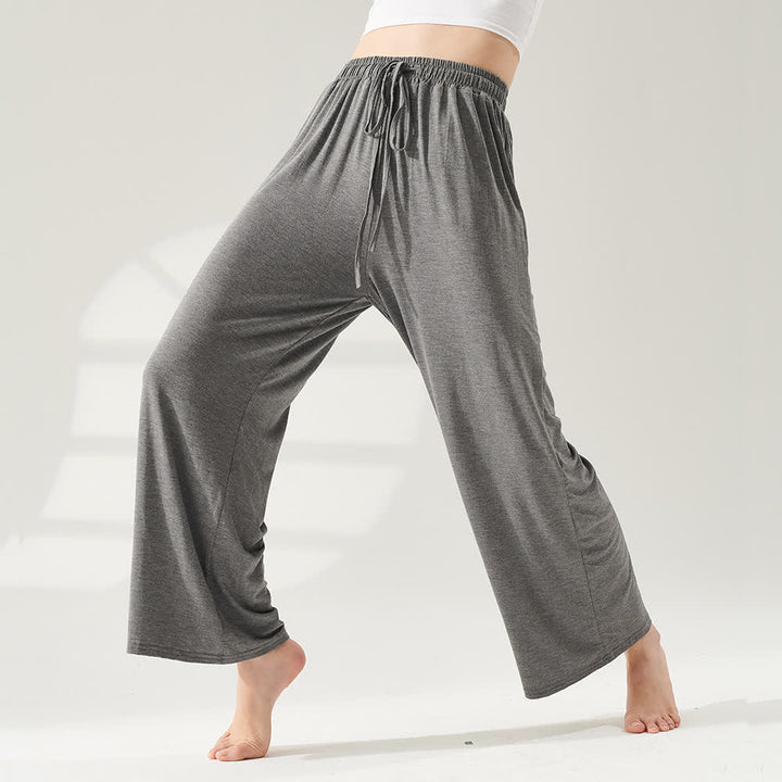 Pantalon de yoga Olivenorma Modal coupe droite et jambe large - image 3