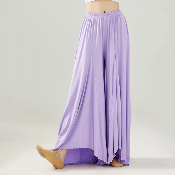 Pantalon de yoga ample et fluide à volants en modal Olivenorma - Violet - XL - image 13