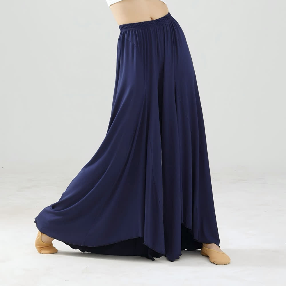 Pantalon de yoga ample et fluide à volants en modal Olivenorma - Bleu marine - XL - image 10
