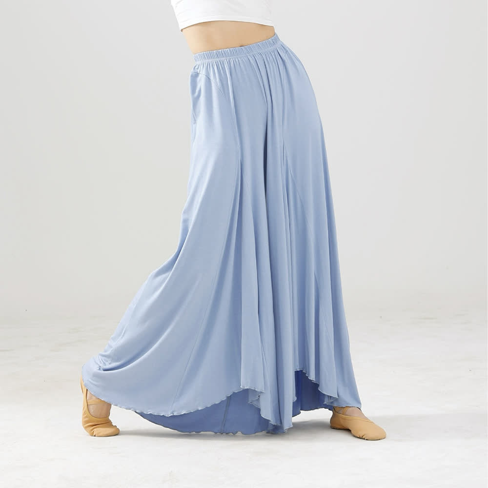 Pantalon de yoga ample et fluide à volants en modal Olivenorma - Bleu ciel - XL - image 9