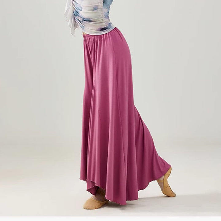 Pantalon de yoga ample et fluide à volants en modal Olivenorma - Violet-Rose - XL - image 7