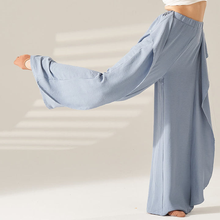 Pantalon de yoga élastique fluide en polyester Olivenorma - image 3