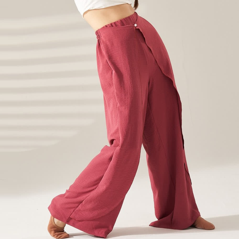 Pantalon de yoga élastique fluide en polyester Olivenorma - image 1