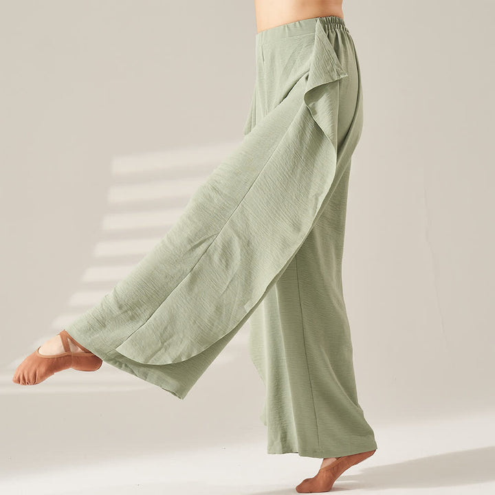 Pantalon de yoga élastique fluide en polyester Olivenorma - image 5